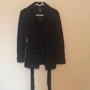 Armani Exchange A/X Wool Belted Coat